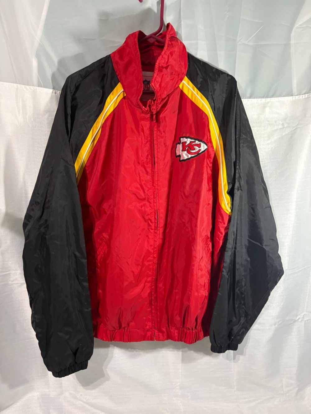 NFL Kansas City Chiefs Lightweight Windbreaker Jacket with NFL Shield
